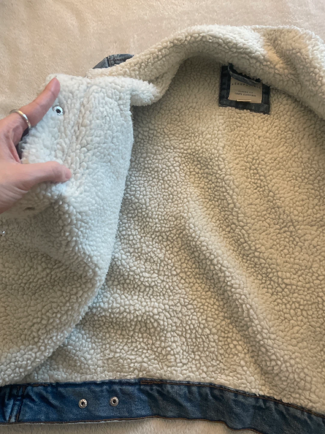 Aeropostale Denim Sherpa Jacket - Size L - photo 5