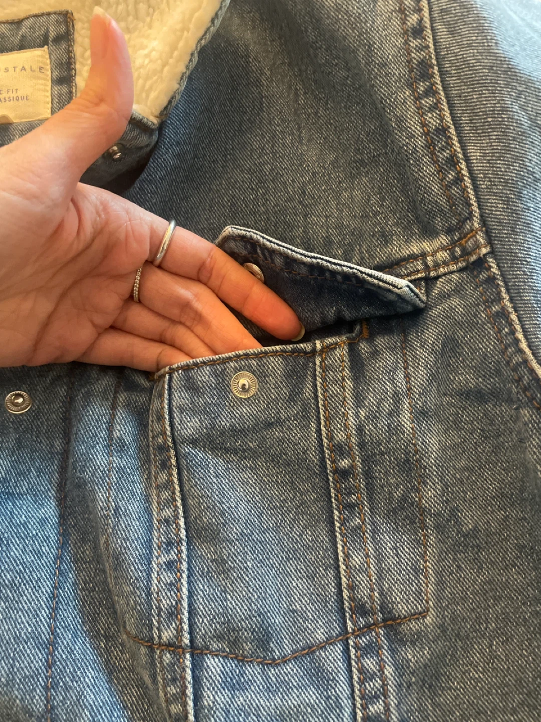 Aeropostale Denim Sherpa Jacket - Size L - photo 3