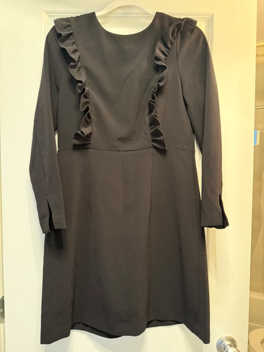 H&M Black Ruffle Trim Dress thumbnail