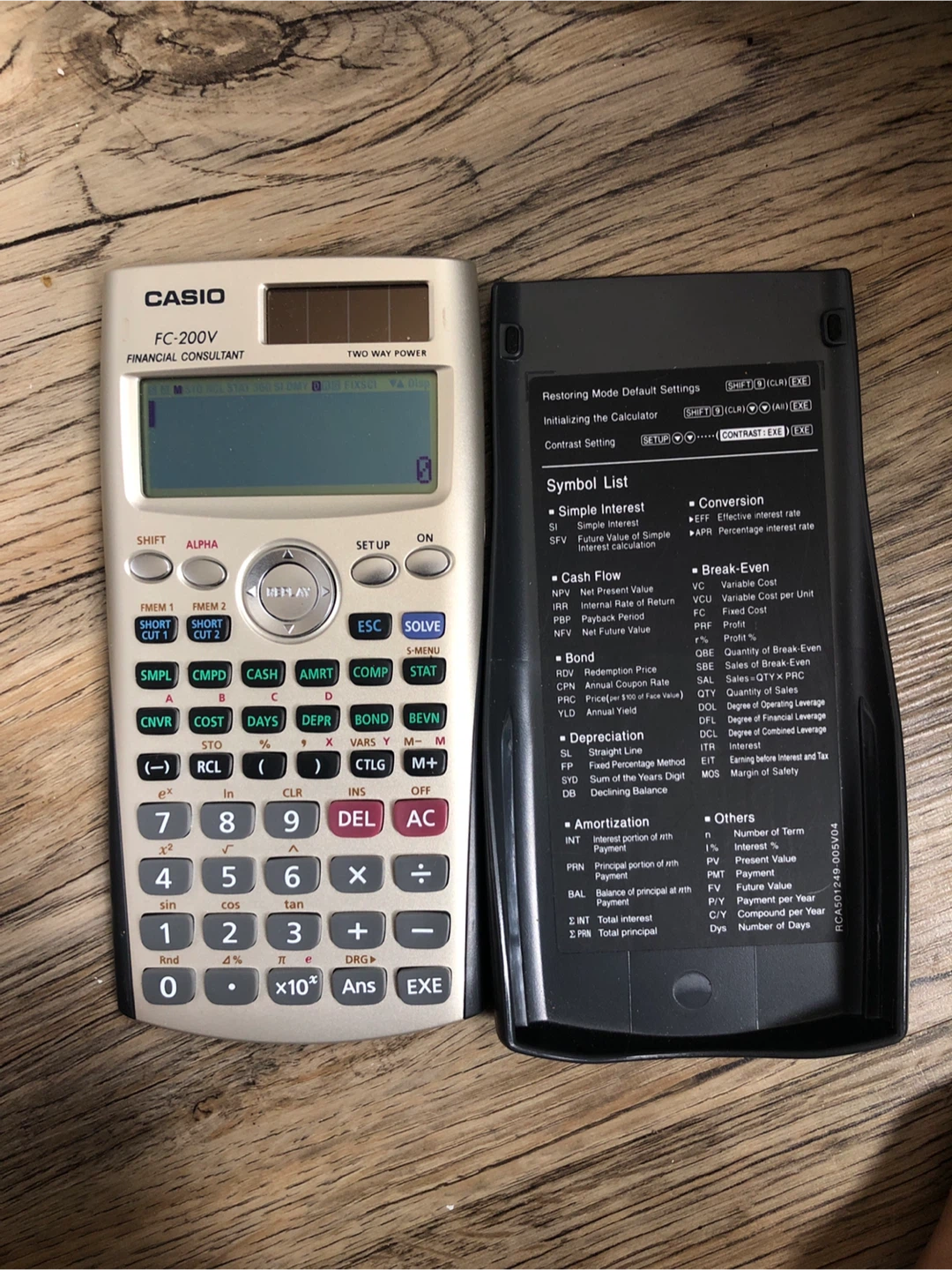 Casio FC-200V Financial Consultant Calculator