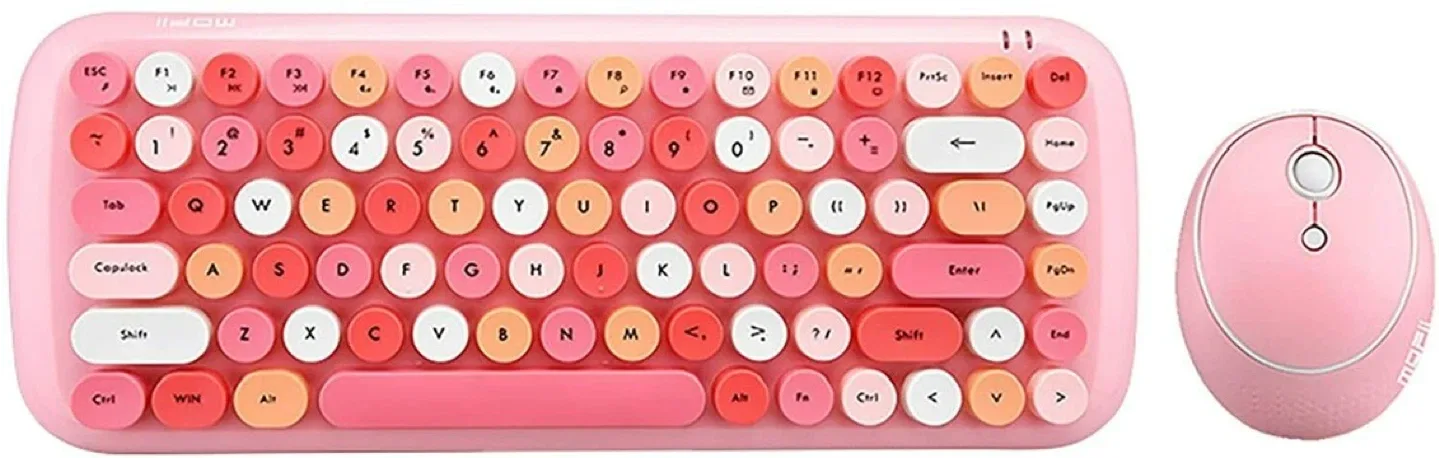 Mofii Pink Keyboard and Mouse Combo thumbnail