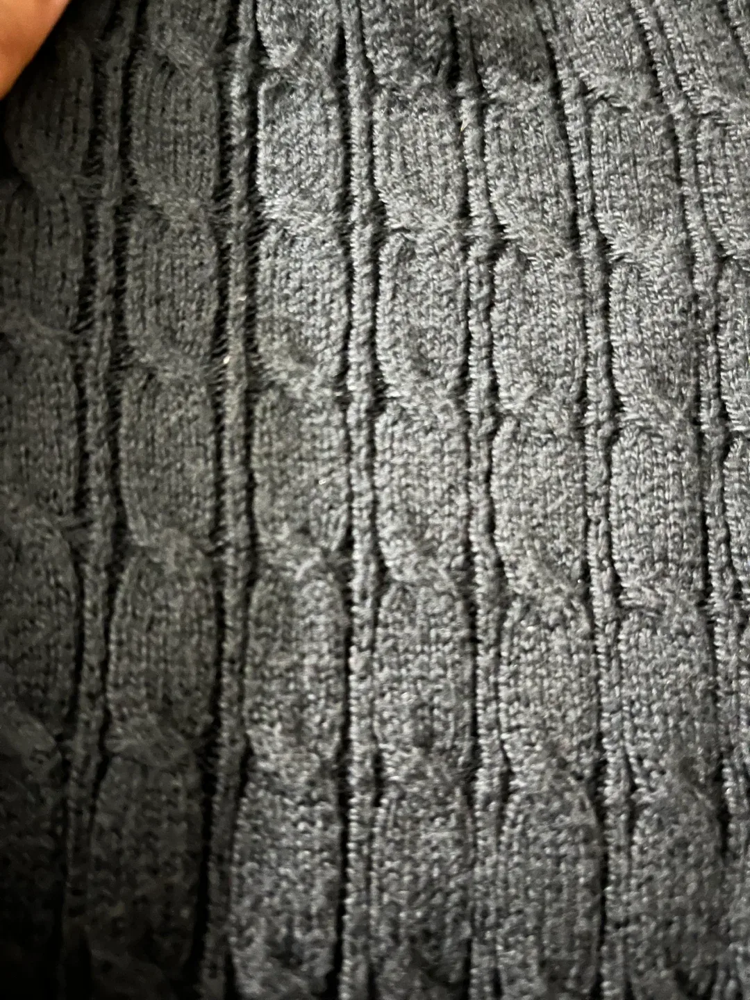 Hollister Black Cable Knit Sweater - Size Small image indicator(3)