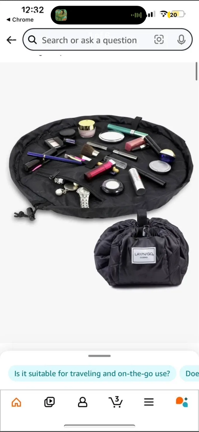 LAY-N-GO COSMO 20" Black Makeup Bag thumbnail