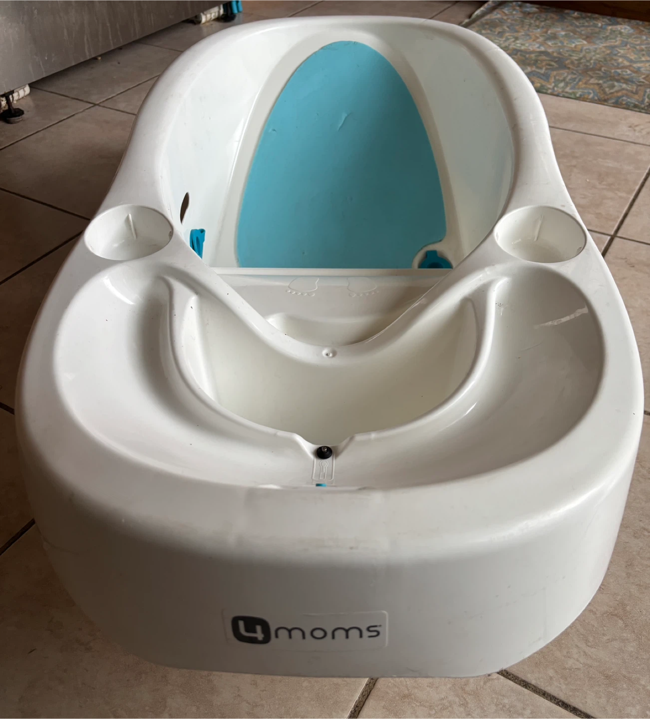 4moms Infant Tub with Digital Thermometer - White/Blue ❤️ - photo 3