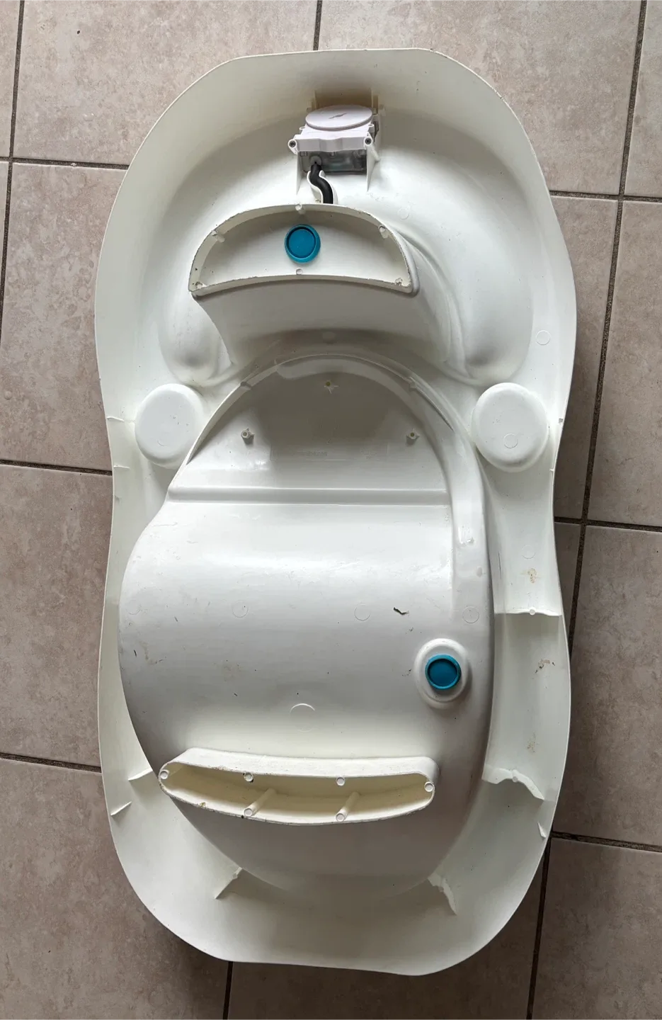 4moms Infant Tub with Digital Thermometer - White/Blue ❤️ image indicator(6)