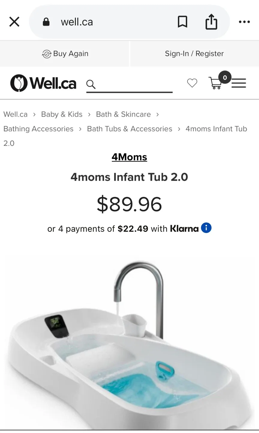 4moms Infant Tub with Digital Thermometer - White/Blue ❤️ image indicator(7)