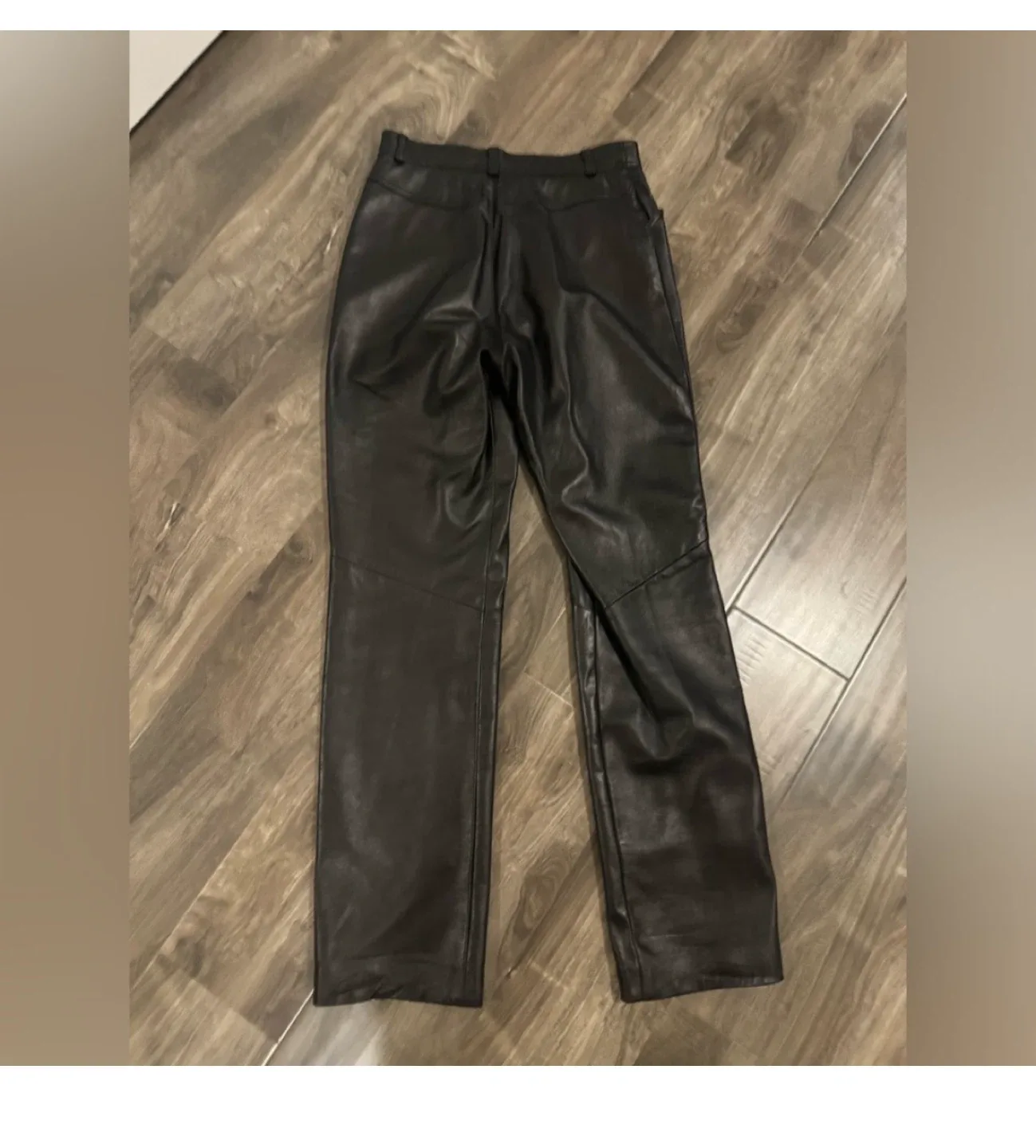 Vintage danier leather boot cut pants image indicator(4)