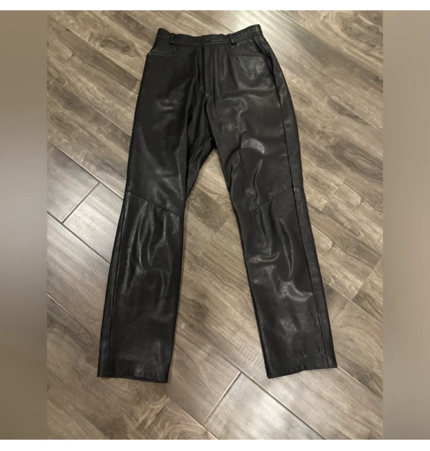 Vintage danier leather boot cut pants image indicator(5)