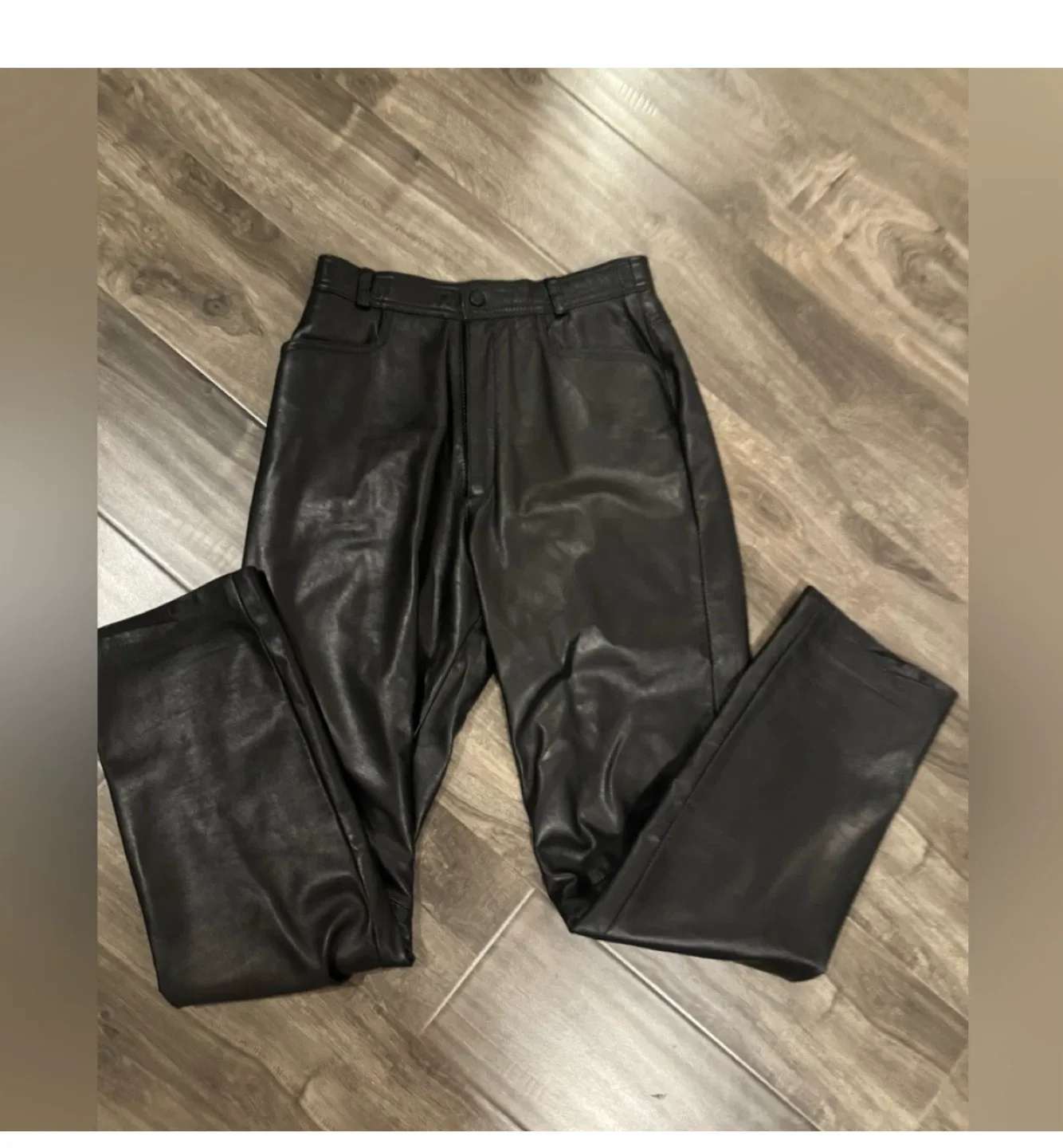 Vintage danier leather boot cut pants image indicator(6)