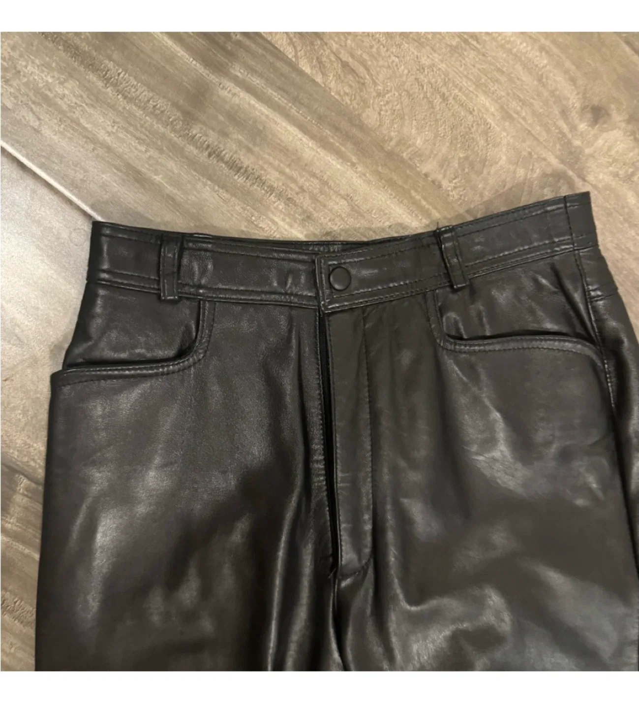 Vintage danier leather boot cut pants image indicator(7)