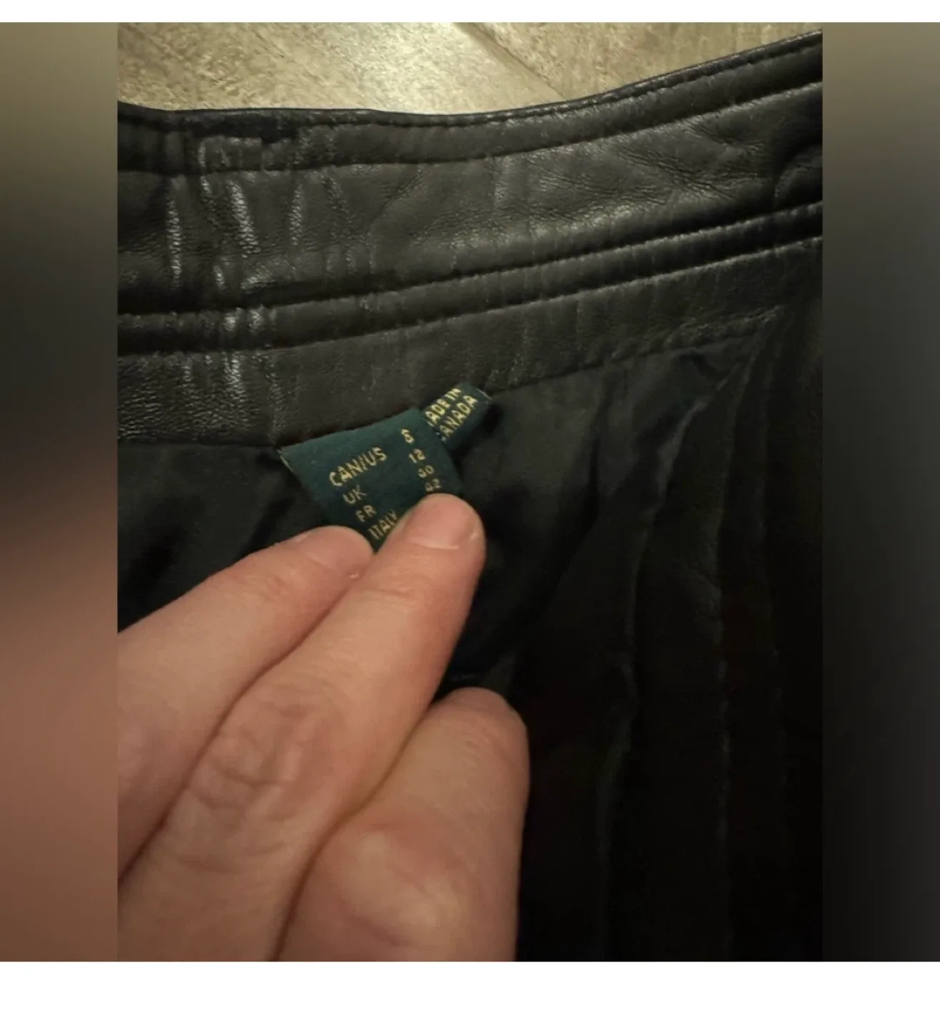 Vintage danier leather boot cut pants image indicator(8)