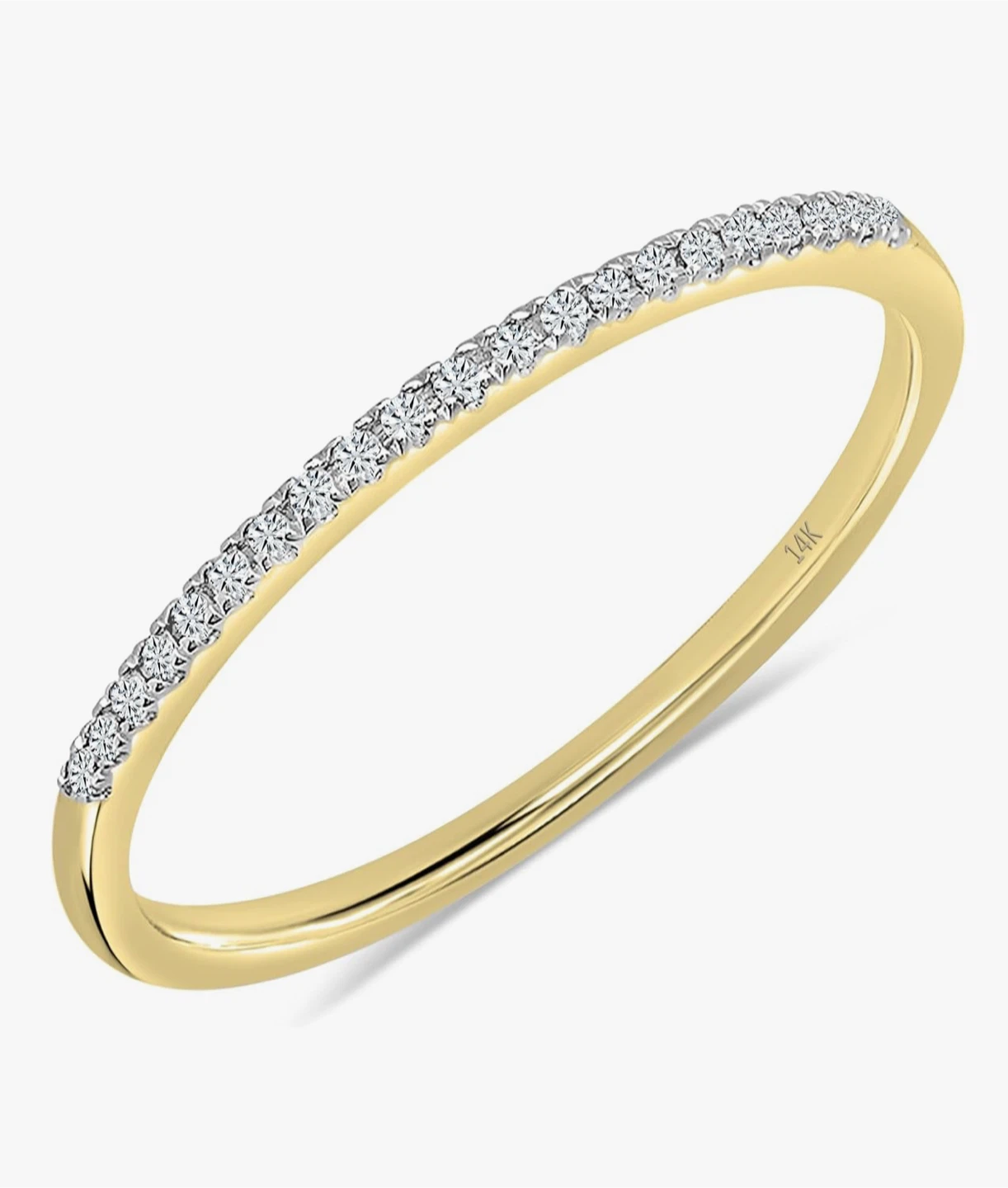 14K Gold Diamond Stackable Ring(size 6)