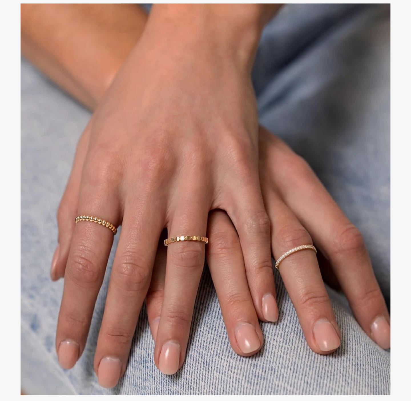 14K Gold Diamond Stackable Ring(size 6) - photo 3