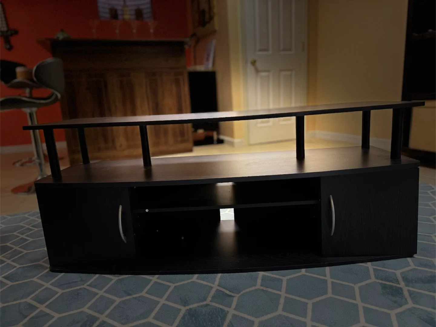 🧡Black TV Stand with Storage thumbnail