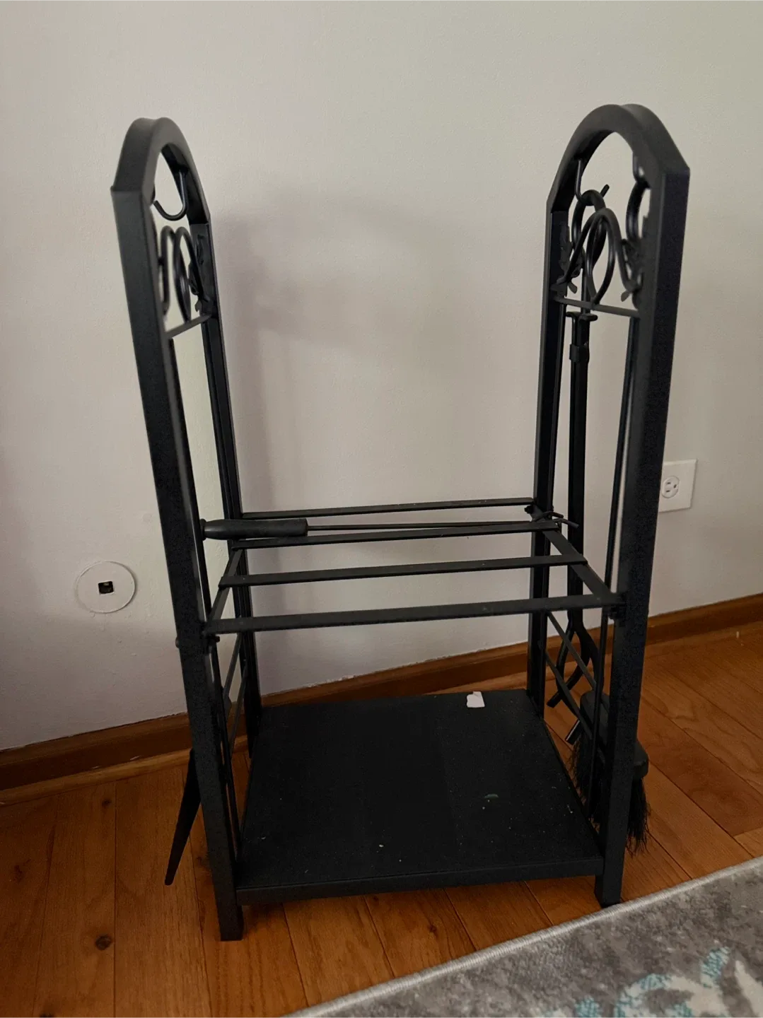 🥕Black Metal Firewood Rack with Tools image indicator(3)