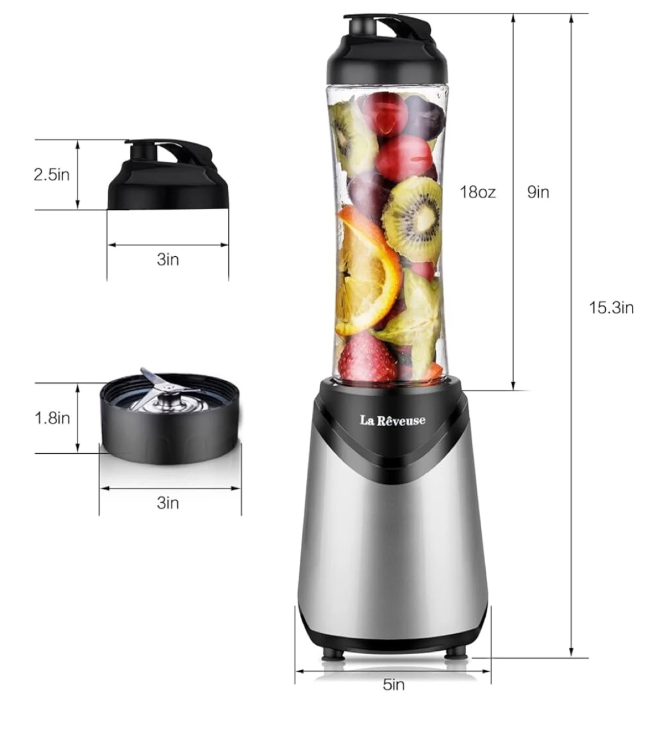 NEW La Reveuse Smoothie Blender Personal Size 300 Watts - photo 3