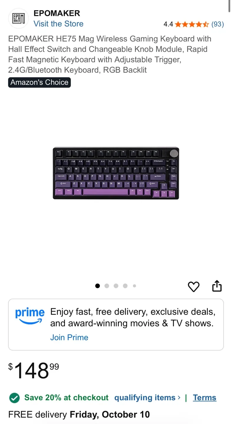 Epomaker HE75 Mag Hall Effect Keyboard image indicator(5)