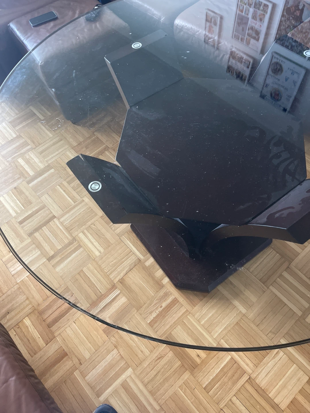 Glass Top Round Dining Table - photo 2