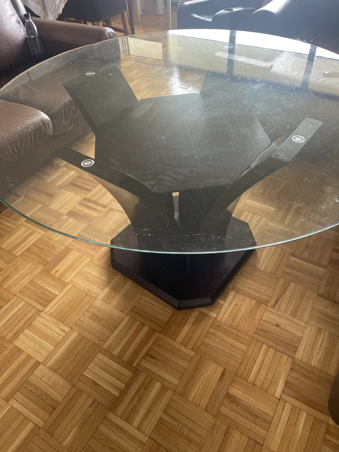 Glass Top Round Dining Table - photo 4