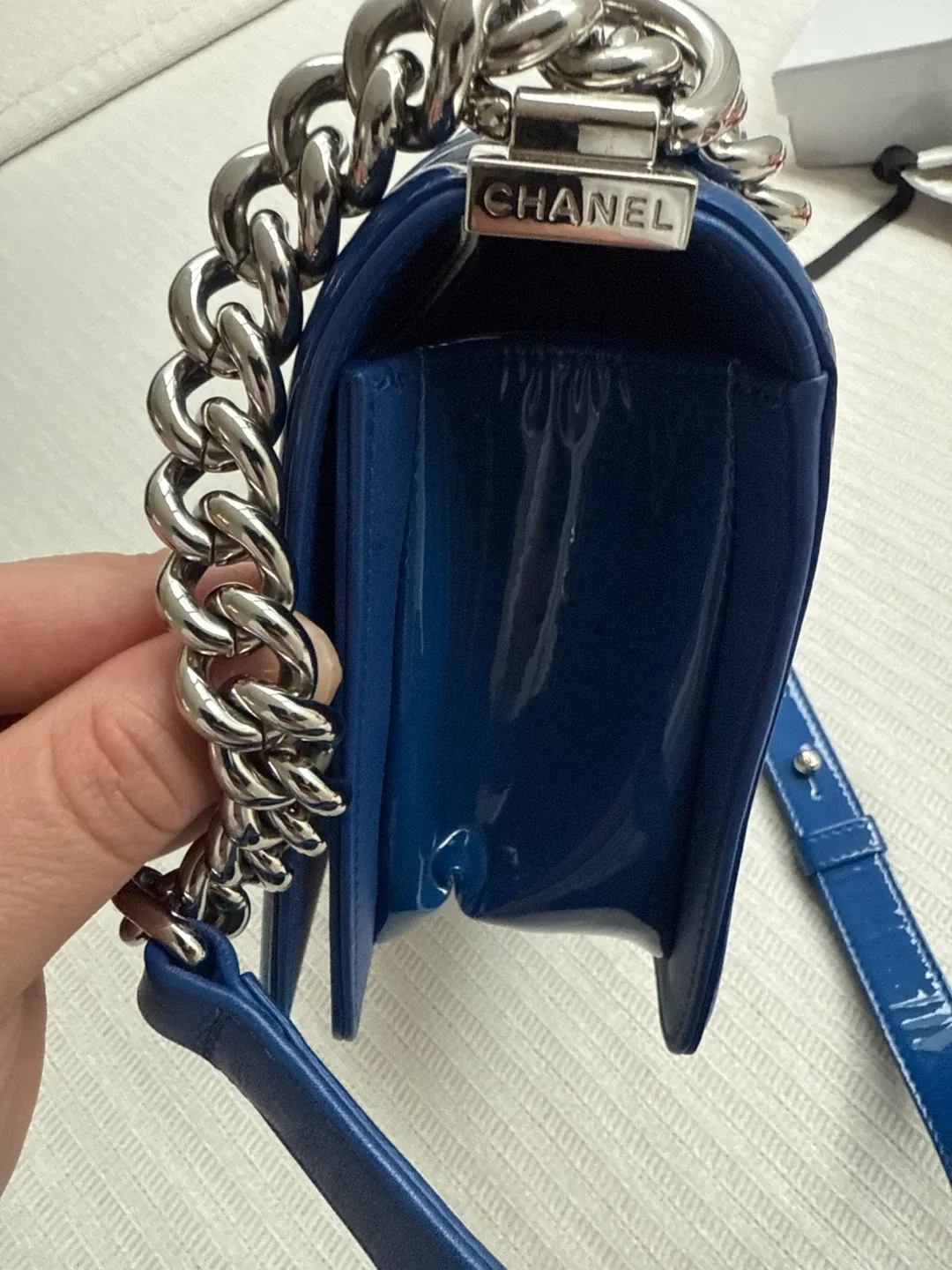 Chanel Blue Boy Bag image indicator(4)