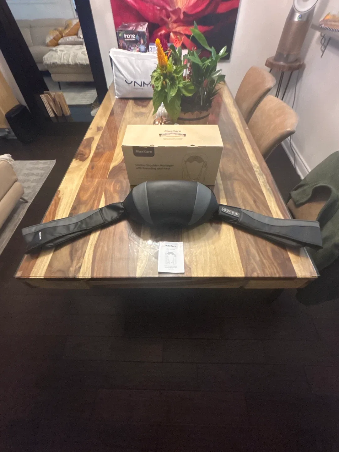 MaxKare Shiatsu Shoulder Massager with Kneading & Heat