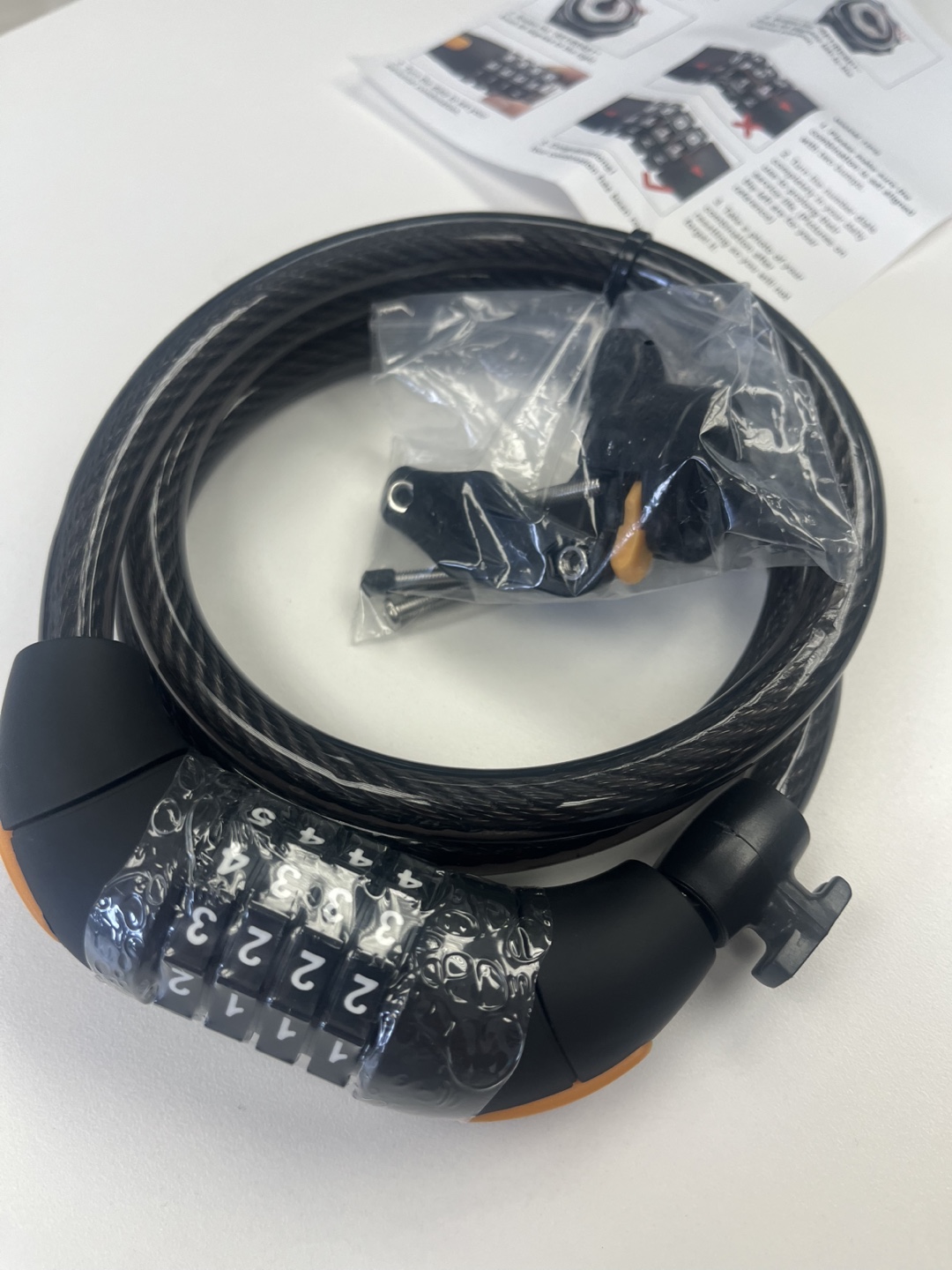 Combination Bike Lock - Black - photo 2