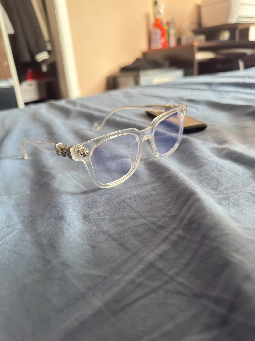 Chrome Hearts Clear Frame Glasses