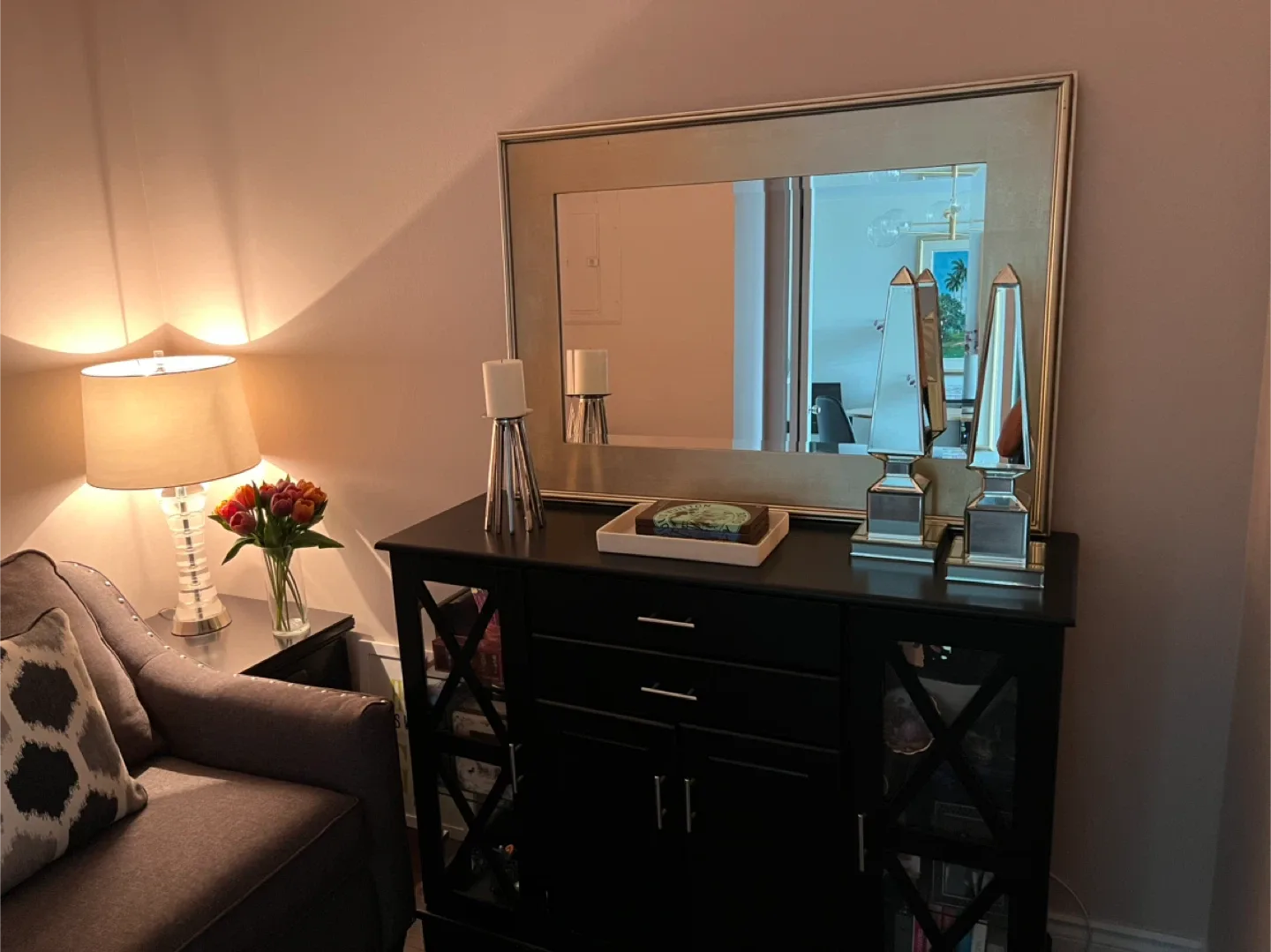 Gold Framed Wall Mirror-41.5 x 29.5 image indicator(2)