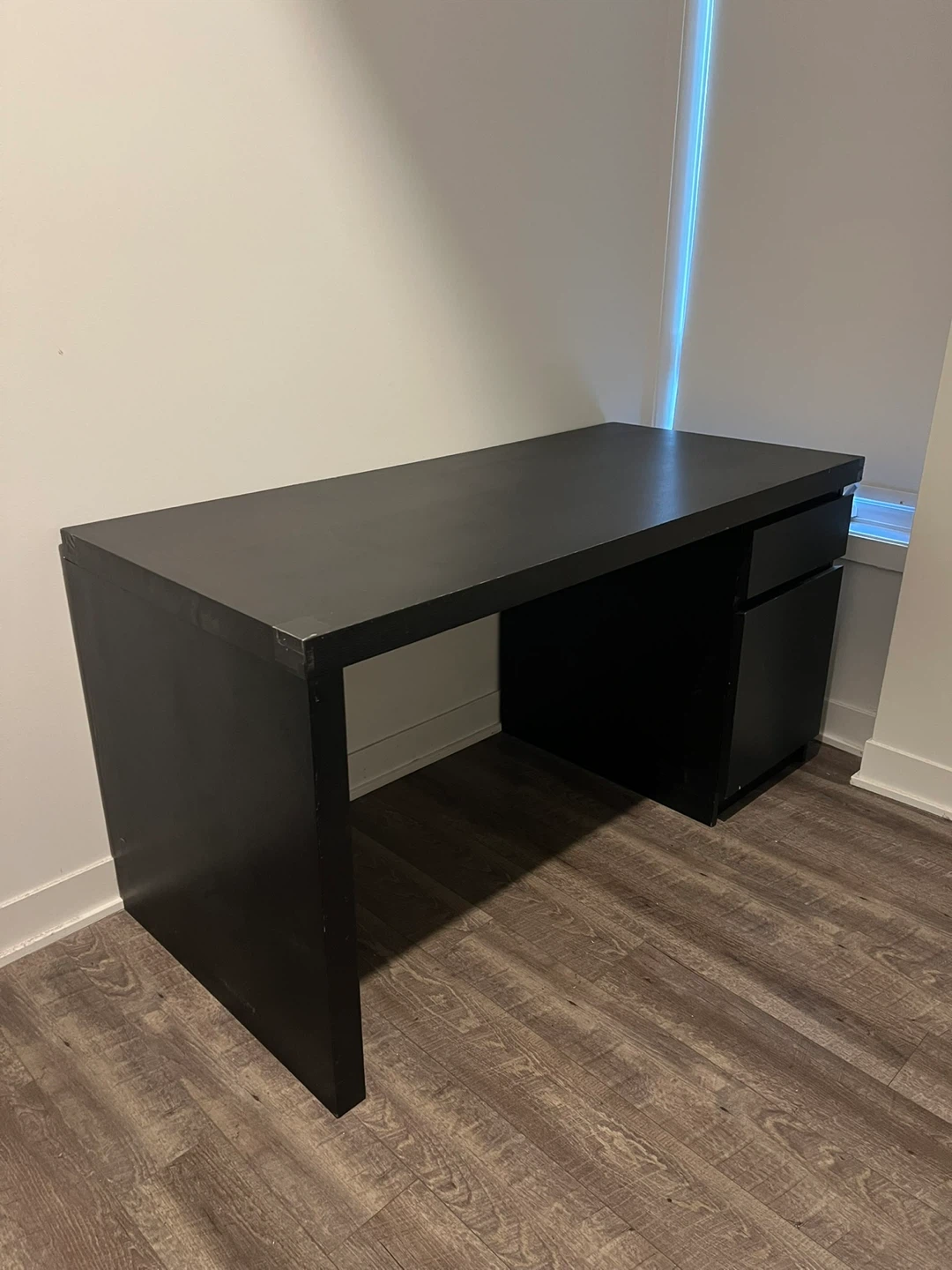 Black Desk with Drawers