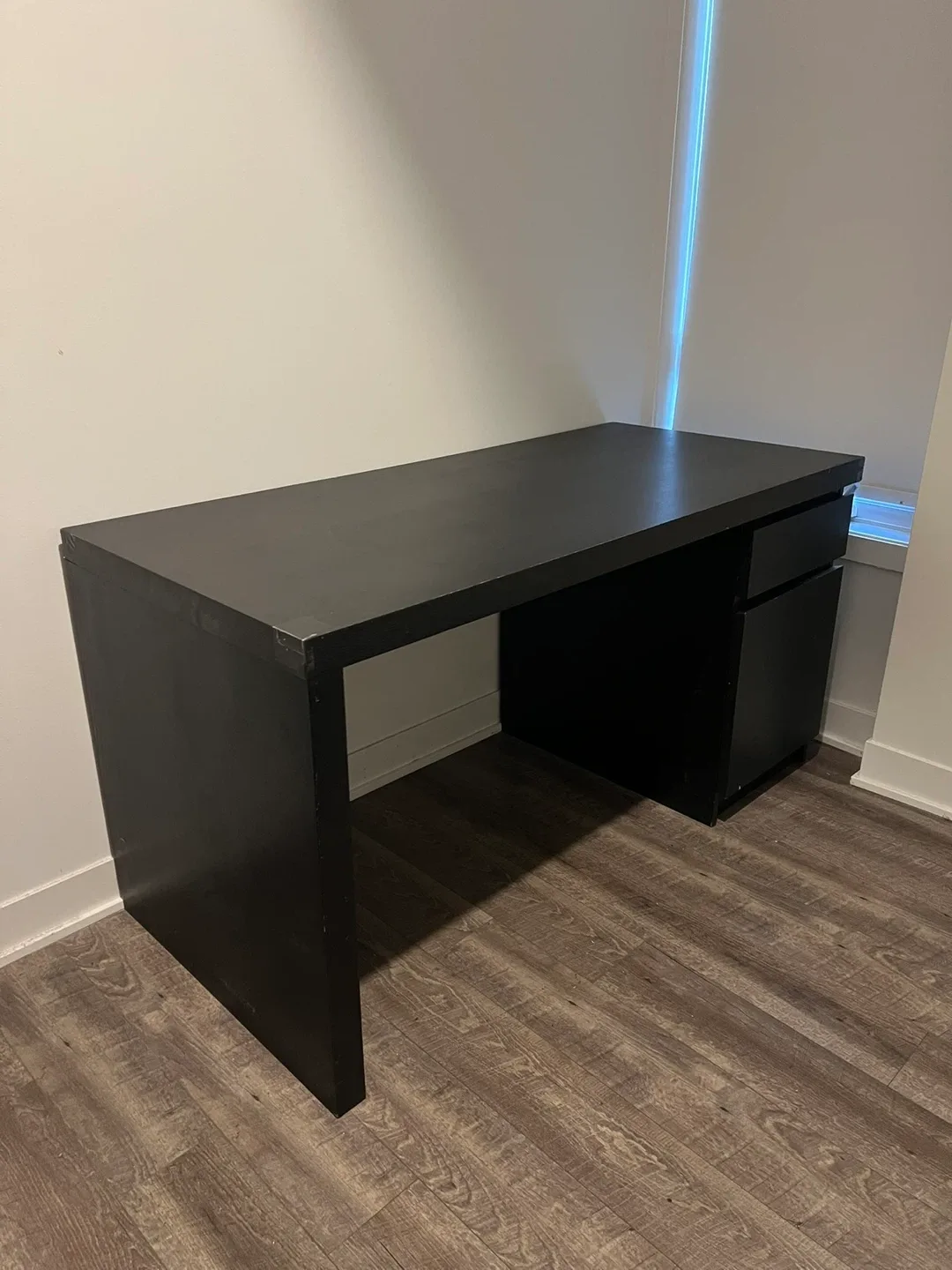 Black Desk with Drawers