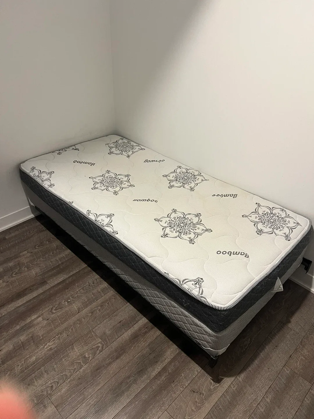 Bamboo Single Mattress (box spring and bed frame inc.)