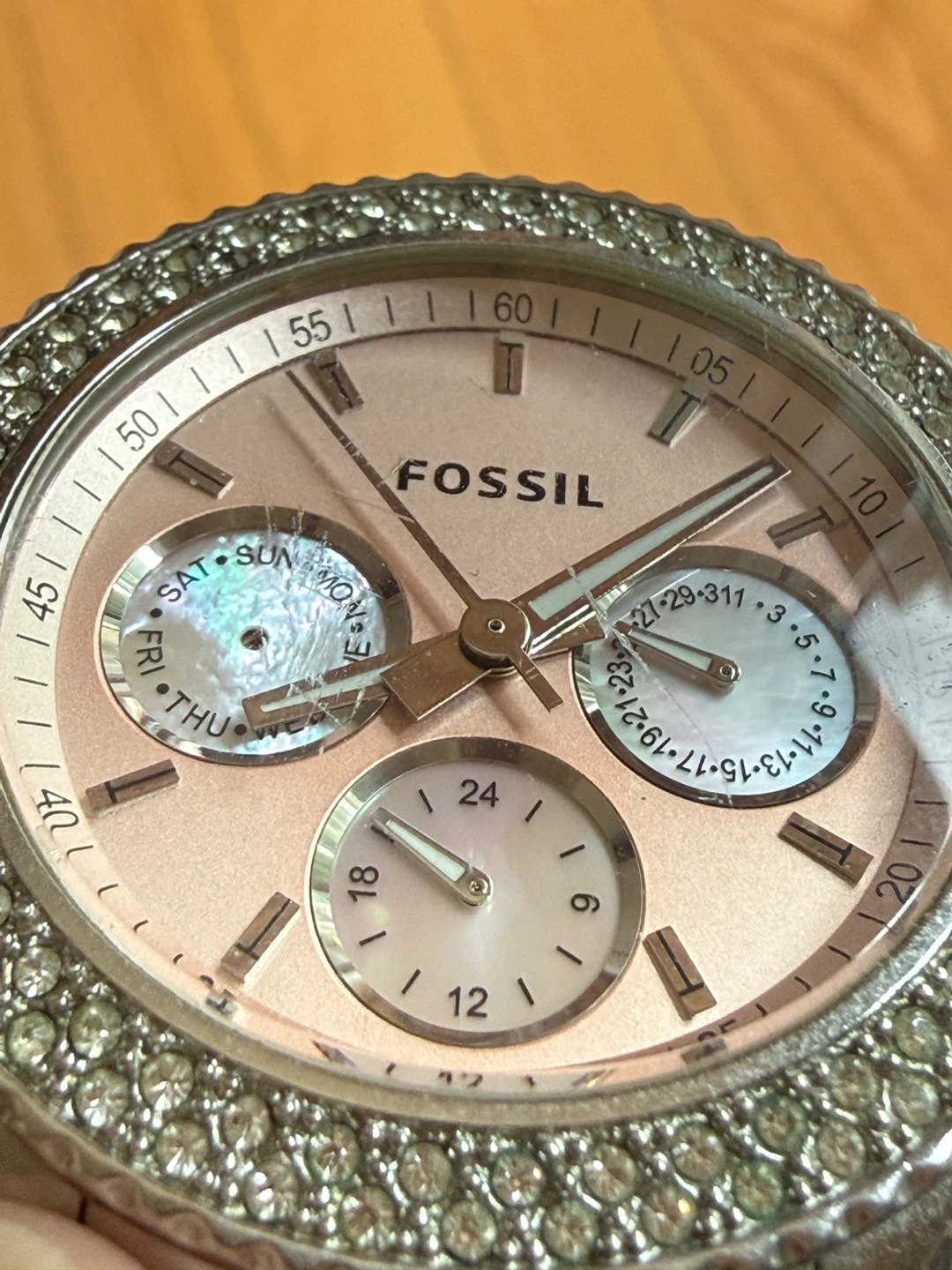 Fossil Stella Multifunction Pink Dial Ladies Watch ES-2946 - photo 4