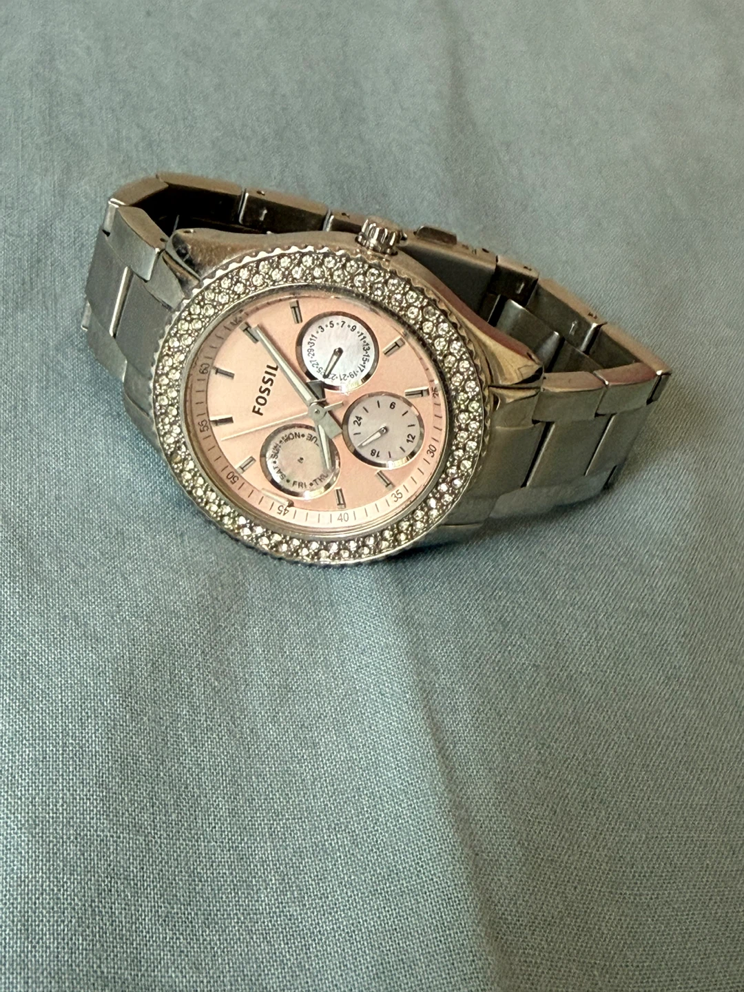 Fossil Stella Multifunction Pink Dial Ladies Watch ES-2946