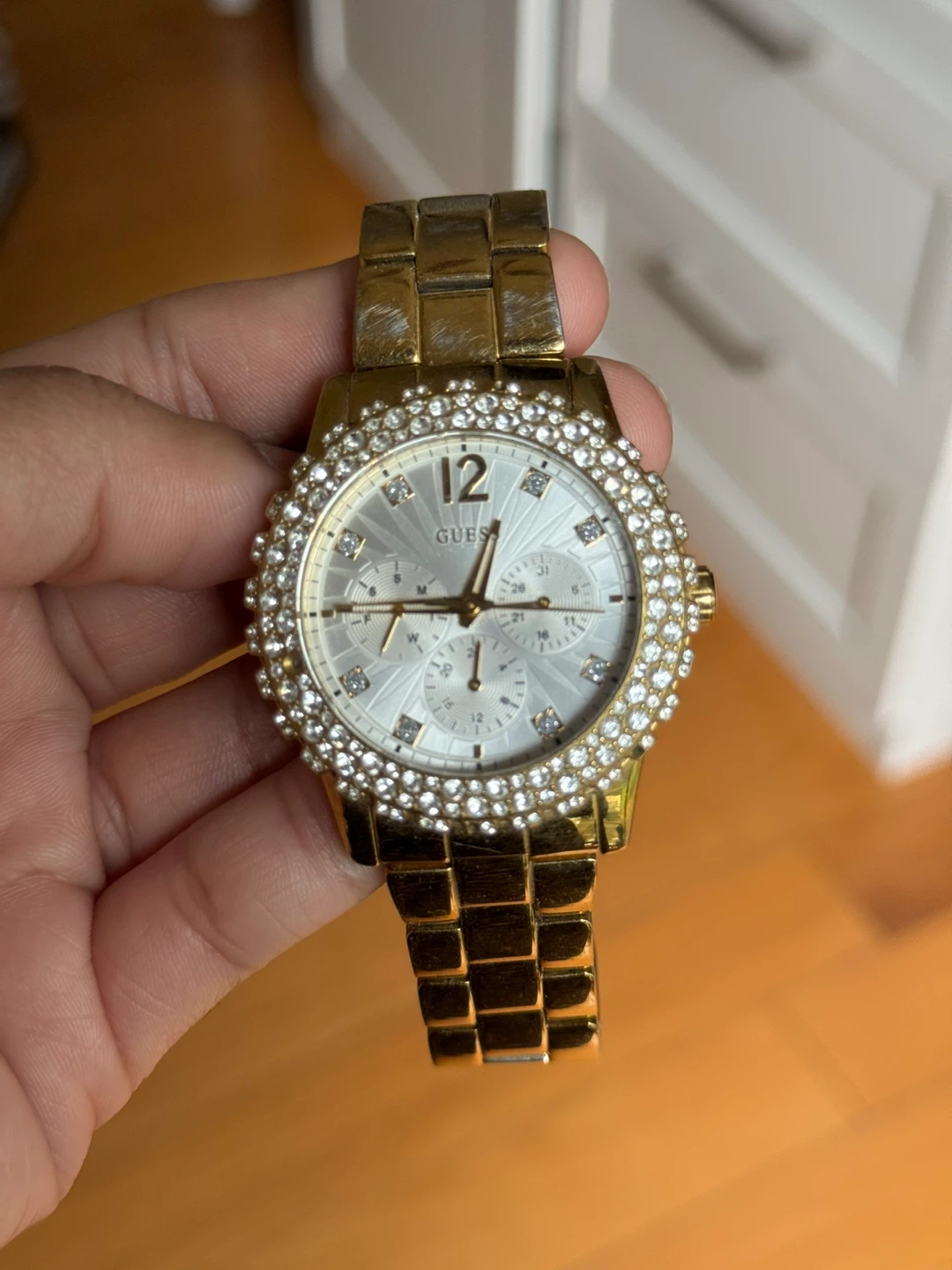 Guess Gold Rhinestone Watch