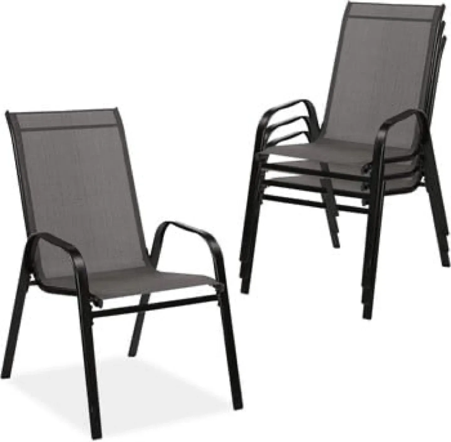 Stackable Outdoor Patio Chairs - Set of 4 thumbnail