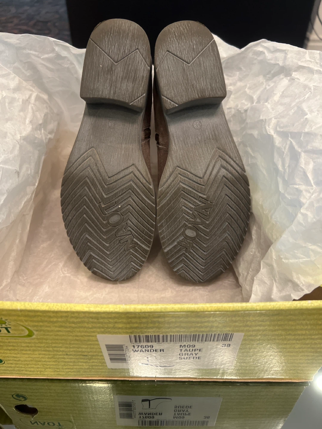 Naot Wander Taupe Suede Ankle Boots - Size 8 - photo 2