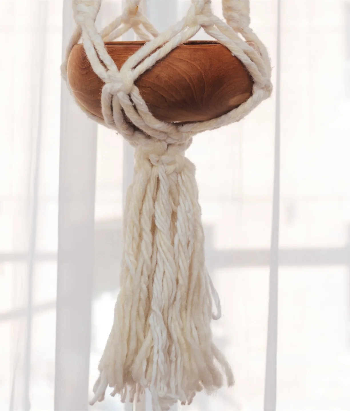 Large Boho Vintage Macrame Plant Holder 🍃 image indicator(2)