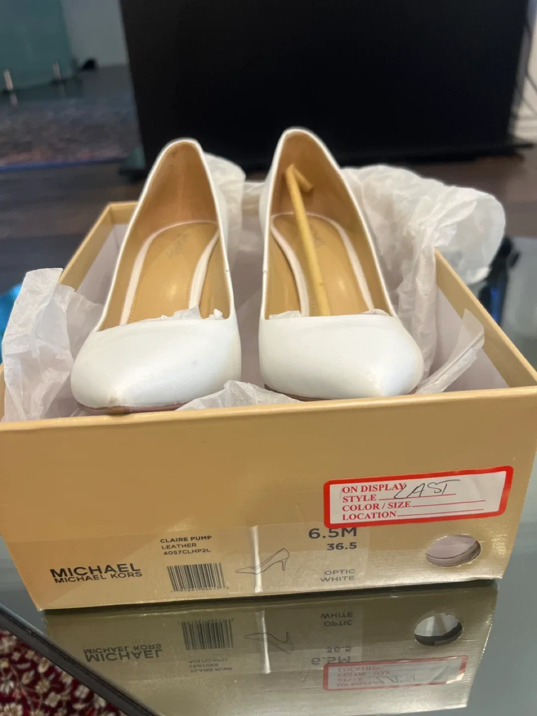 Michael Kors Claire Pump Heels - Size 6.5M - Optic White thumbnail