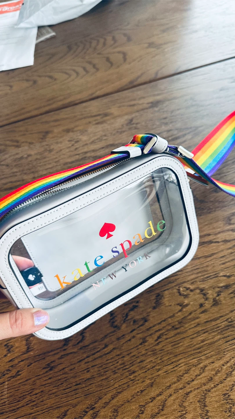 Kate Spade Clear Belt Bag with Rainbow Strap - photo 2