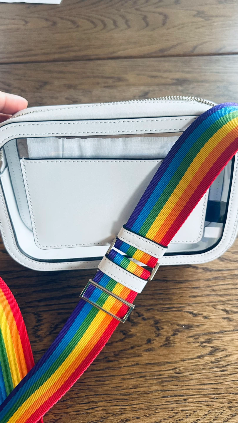 Kate Spade Clear Belt Bag with Rainbow Strap - photo 4