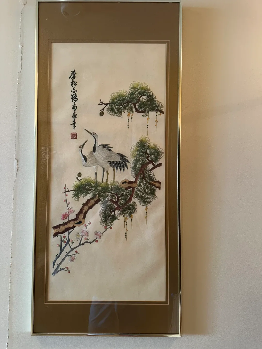Framed Asian Silk Embroidered Art image indicator(2)