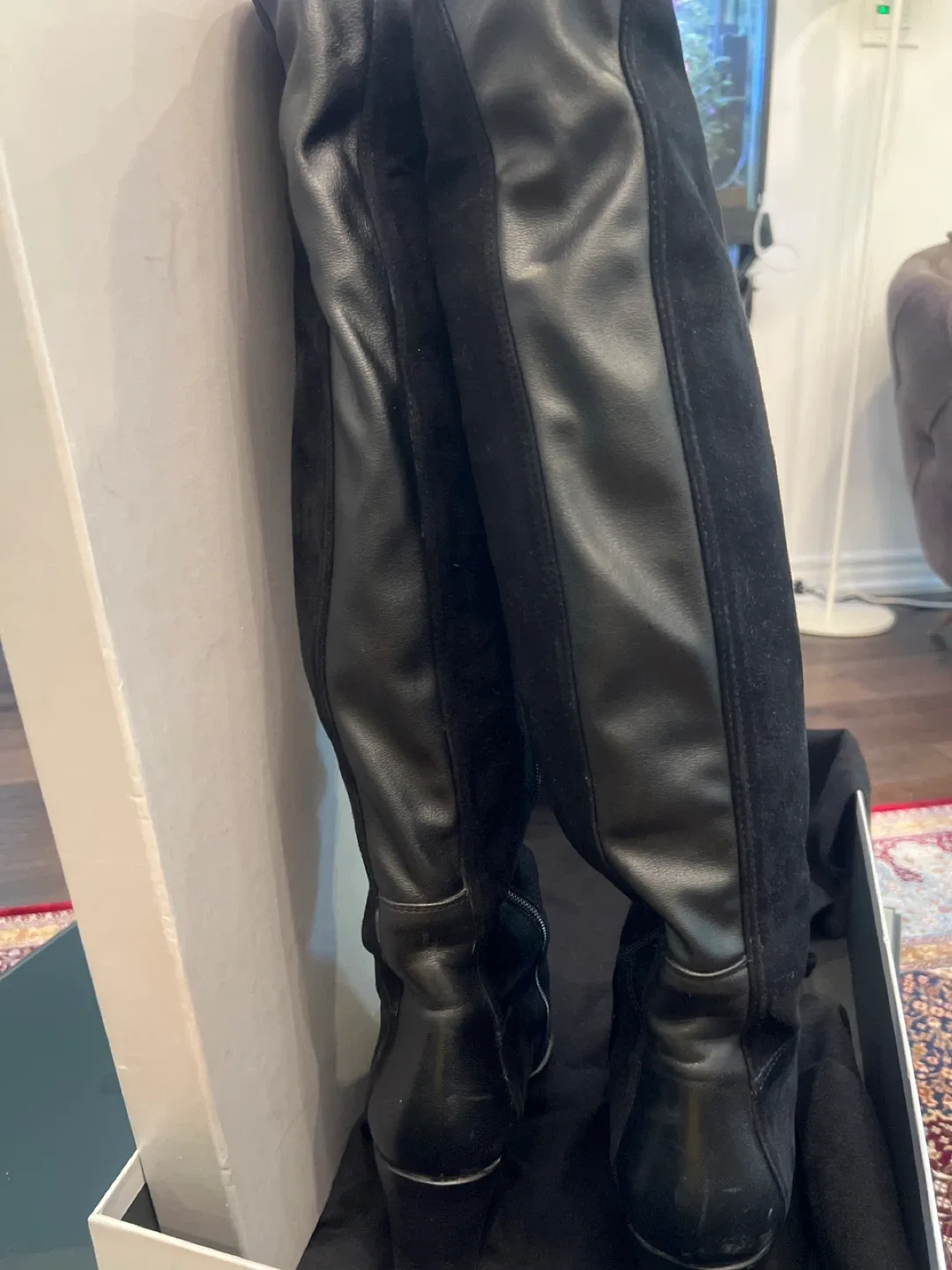 Holt Renfrew Black Suede Over-the-Knee Boots - Size 8 image indicator(4)