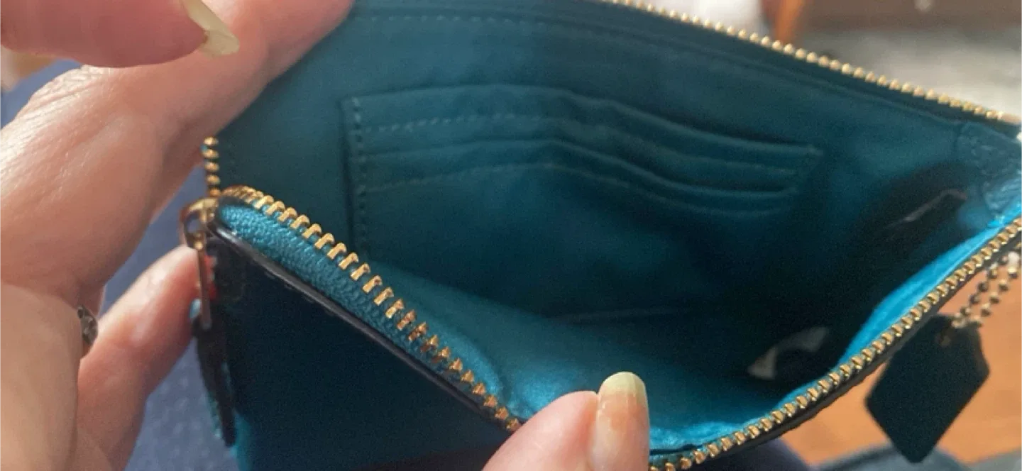 Coach Teal Wristlet Wallet image indicator(4)