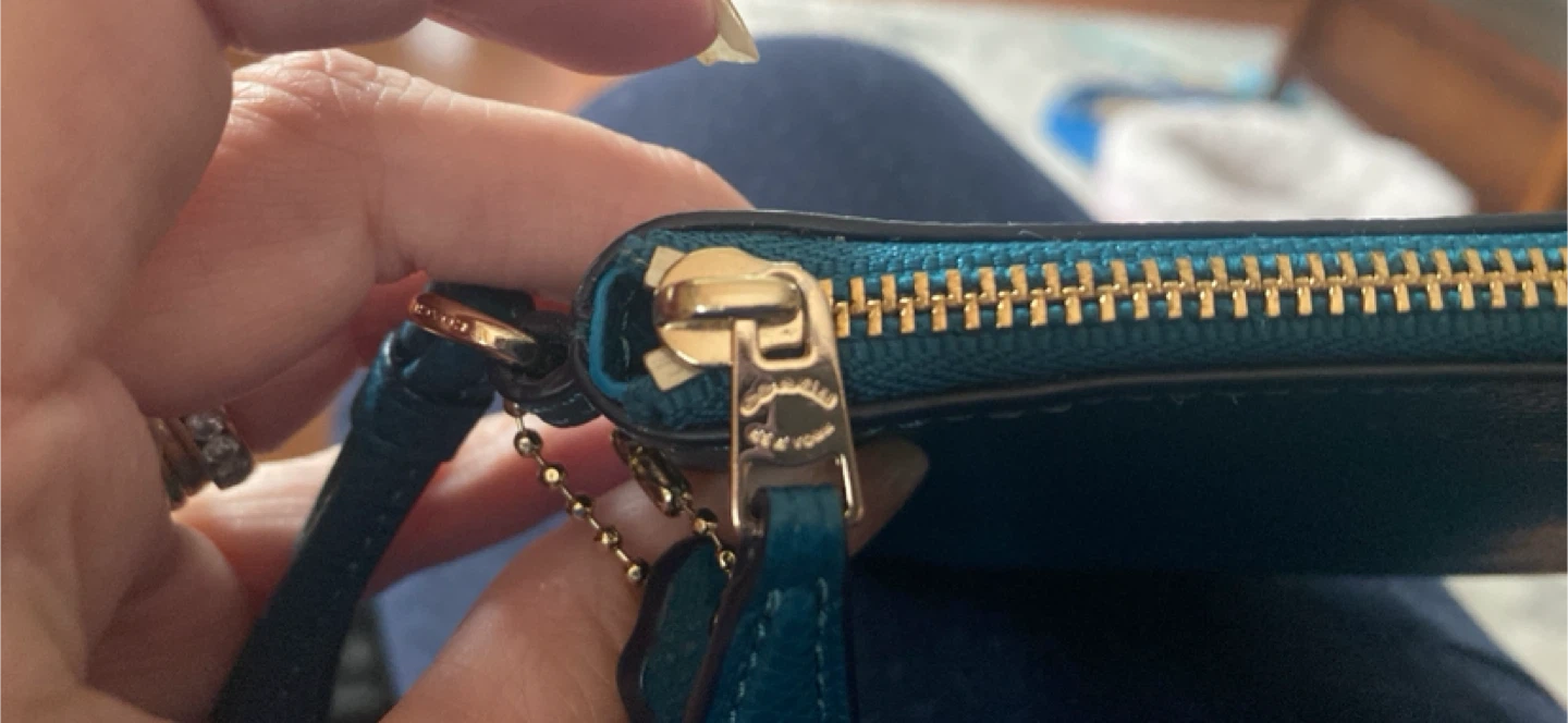 Coach Teal Wristlet Wallet - photo 2