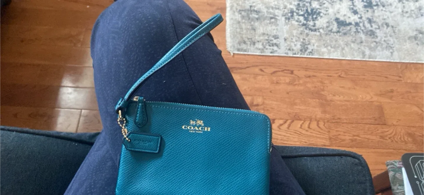Coach Teal Wristlet Wallet image indicator(3)