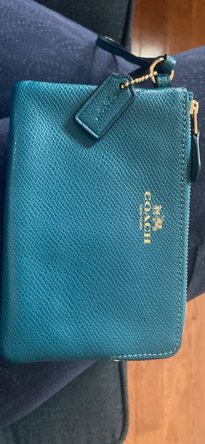Coach Teal Wristlet Wallet