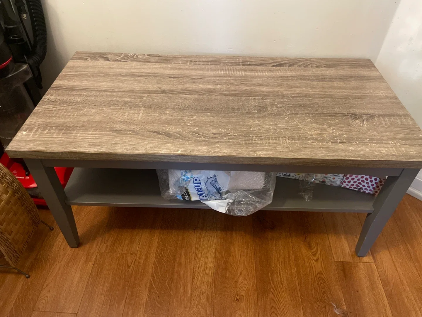 Grey Entryway Bench with Shelf 🧡 image indicator(3)