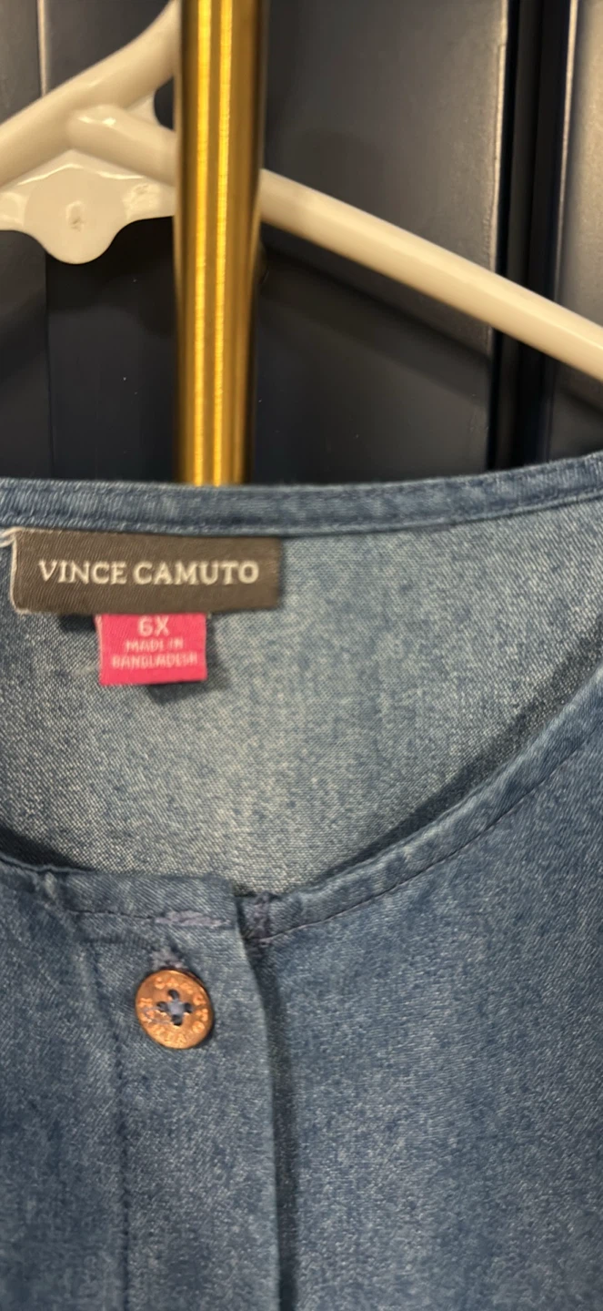 Vince Camuto 6X Denim Jumpsuit check more pictures - photo 4