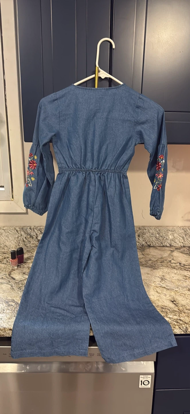 Vince Camuto 6X Denim Jumpsuit check more pictures - photo 3
