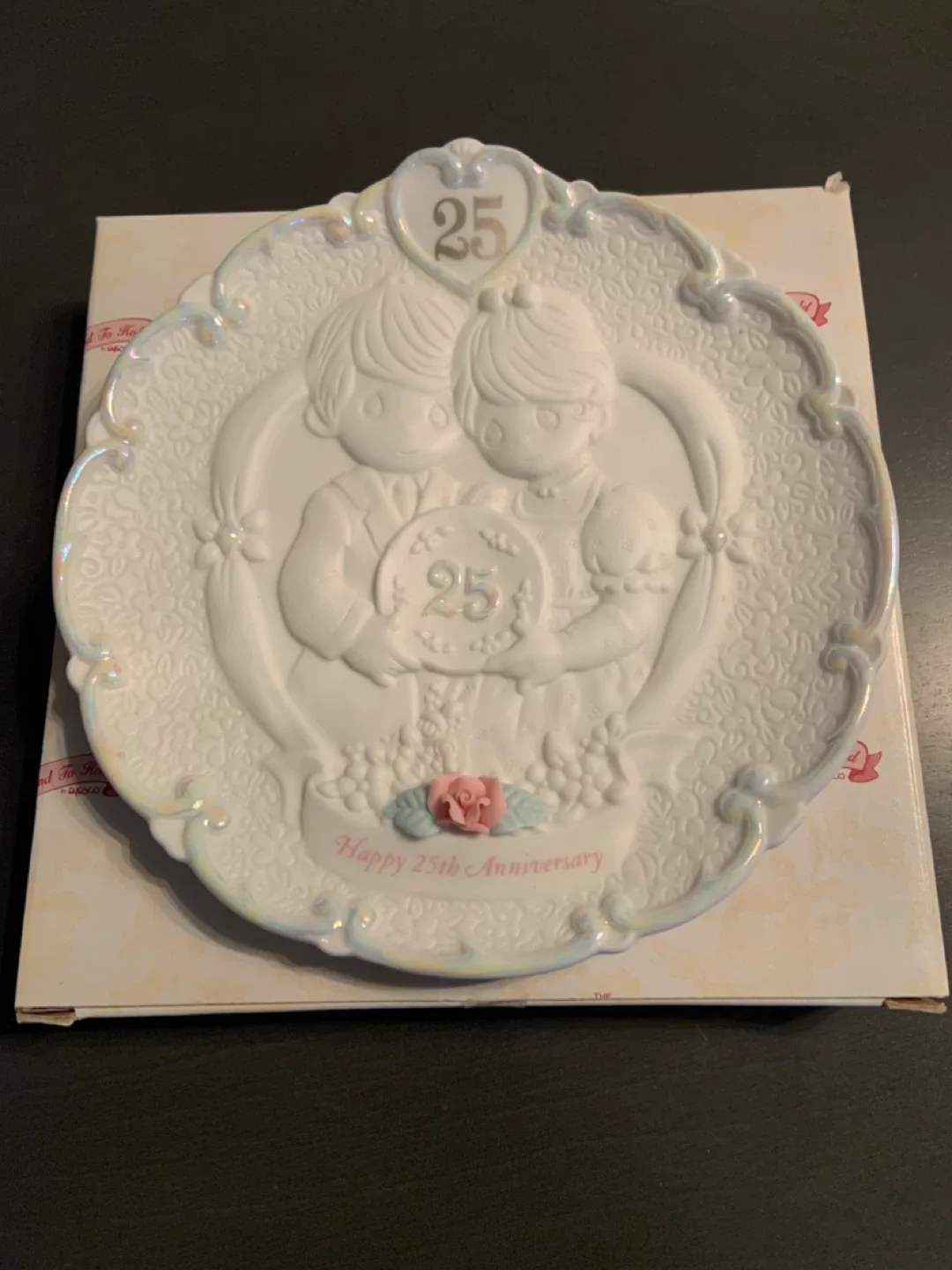 Precious Moments 25th Anniversary. Make an OFFER  Plate with Box image indicator(2)